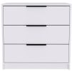 Kaia 3 Drawers Dresser; Superior Top -White - as Pic