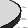 SDKOA Large Round Mirror 36 Inch with Black Aluminum Frame for Wall Decor;  Bathroom Big Circle Mirror Modern Style Wall Hanging for Bedroom;  Living