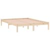 vidaXL Bed Frame 53.9"x74.8" Solid Wood Pine Full - Brown