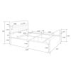 Metal Bed Frame Queen Size Standerd Bed Frame - WHITE