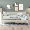 Twin Size Wooden Modern and Rustic Casual Style Daybed; Cream White(New) - Cream White