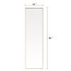 Full Length Mirror with Hanging Hooks for Door; Wall Mounted Decoration Dressing Mirror; Gold; 50&rdquo; x 14&rdquo; - as Pic