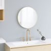 Matte Gold Wall Mirror 20&rdquo; Round Mirror Metal Framed Mirror Circle Wall-Mounted Mirror; Circular Mirror for Bathroom Wall Decor Living Room - as