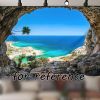 Beach Landscape Tapestry Nature Cave Wall Tapestry Bedroom Hotel Restaurant Decorative Backdrop; 51x70 inch - Default