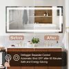 7 Size LED Bathroom Mirror Wall Mounted Vanity Mirror Anti-Fog Mirror Dimmable Lights with Touch Switch(Horizontal/Vertical) - 60"*28"