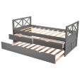 Multi-Functional Daybed with Drawers and Trundle - Gray