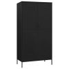 vidaXL Wardrobe Black 35.4"x19.7"x70.9" Steel - Black