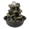 8.3inches Rock Cascading Tabletop Fountain with LED Light for Home Office Bedroom Relaxation - 8.3inches