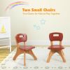 Kids Activity Table and Chair Set Play Furniture with Storage - coffee