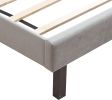 Velvet Button Tufted-Upholstered Bed with Wings Design - Strong Wood Slat Support - Easy Assembly - Light Gray