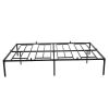 Queen Size Bed Frame Metal Heavy Duty Iron Beds Frames - black XH - large