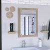 Vanguard Bathroom Mirror; Frame; Looking Glass -Light Pine - as Pic