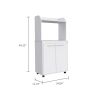 Charlotte 1-Shelf 2-Door Kitchen Pantry White - as Pic