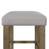 Charnell Counter Height Stool (Set-2) in Gary PU &amp; Oak Finish DN00552 - as Pic