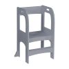 Child Standing Tower; Step Stools for Kids; Toddler Step Stool for Kitchen Counter; Gray - Gray