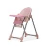 Convertible High Chair on Wheels with Removable Tray;  Height and Angle Adjustment for Baby And Toddler - pink