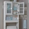 White 24.62 in. W Bathroom Space Saver;  3 Tiers;  Over the Toilet Storage Cabinet - White