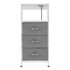 3-Drawers Nightstand With USB Bedroom - White