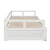 Extending Daybed with Trundle, Wooden Daybed with Trundle - White