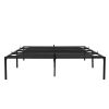 Queen Size Bed Frame Metal Heavy Duty Iron Beds Frames - black XH - large