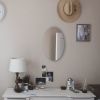 Frameless Beveled Wall Mounted Bathroom Mirror; HD Makeup Mirror; 25" Round Mirror - as Pic