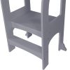 Child Standing Tower; Step Stools for Kids; Toddler Step Stool for Kitchen Counter; Gray - Gray