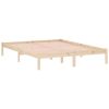 vidaXL Bed Frame 59.8"x79.9" Solid Wood Pine Queen - Brown