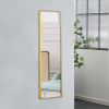 Golden Aluminium alloy Metal Frame Arched Wall Mirror ; Bathroom Vanity Mirror; Bedroom Home Porch; Decorative Mirror; Clothing Store; Mirror; Wall Mo