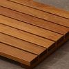 Log Color Spa Solid Teak Bathroom Shower Mat Bathroom Anti-Slip Mat - as Pic