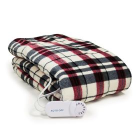 BIOS Living 57107 Micro Plush Electric Throw (Linen Plaid)